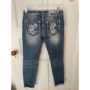 Miss Me Midrise Cuffed skinny Jeans size 26
